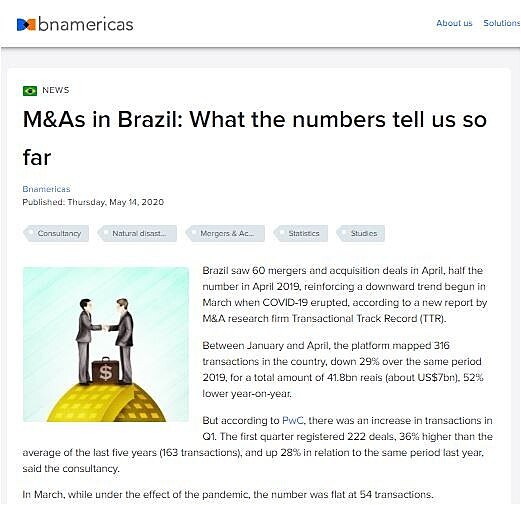 M&As in Brazil: What the numbers tell us so far